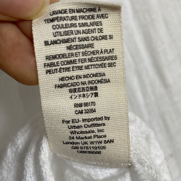 FREE PEOPLE Headed To The Highlands Women's Button Up White Blouse Top Sz M Boho - Picture 7 of 9